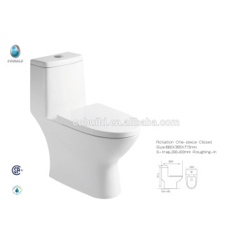 CB-9518 china baño al por mayor diseño de cerámica CUPC siphonic rubor baño tazón de inodoro conjunto